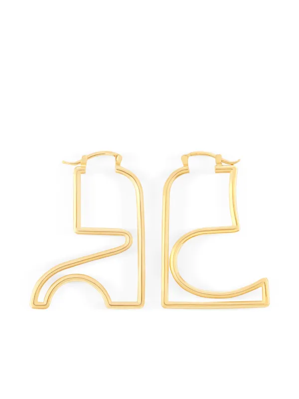 Courrèges AC Earrings in Gold