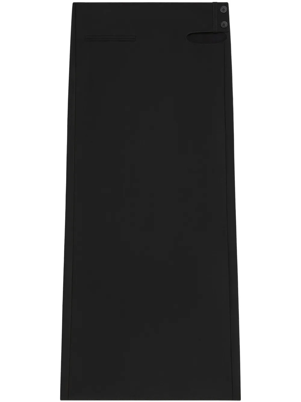 Courrèges cut-out detail maxi skirt – Black