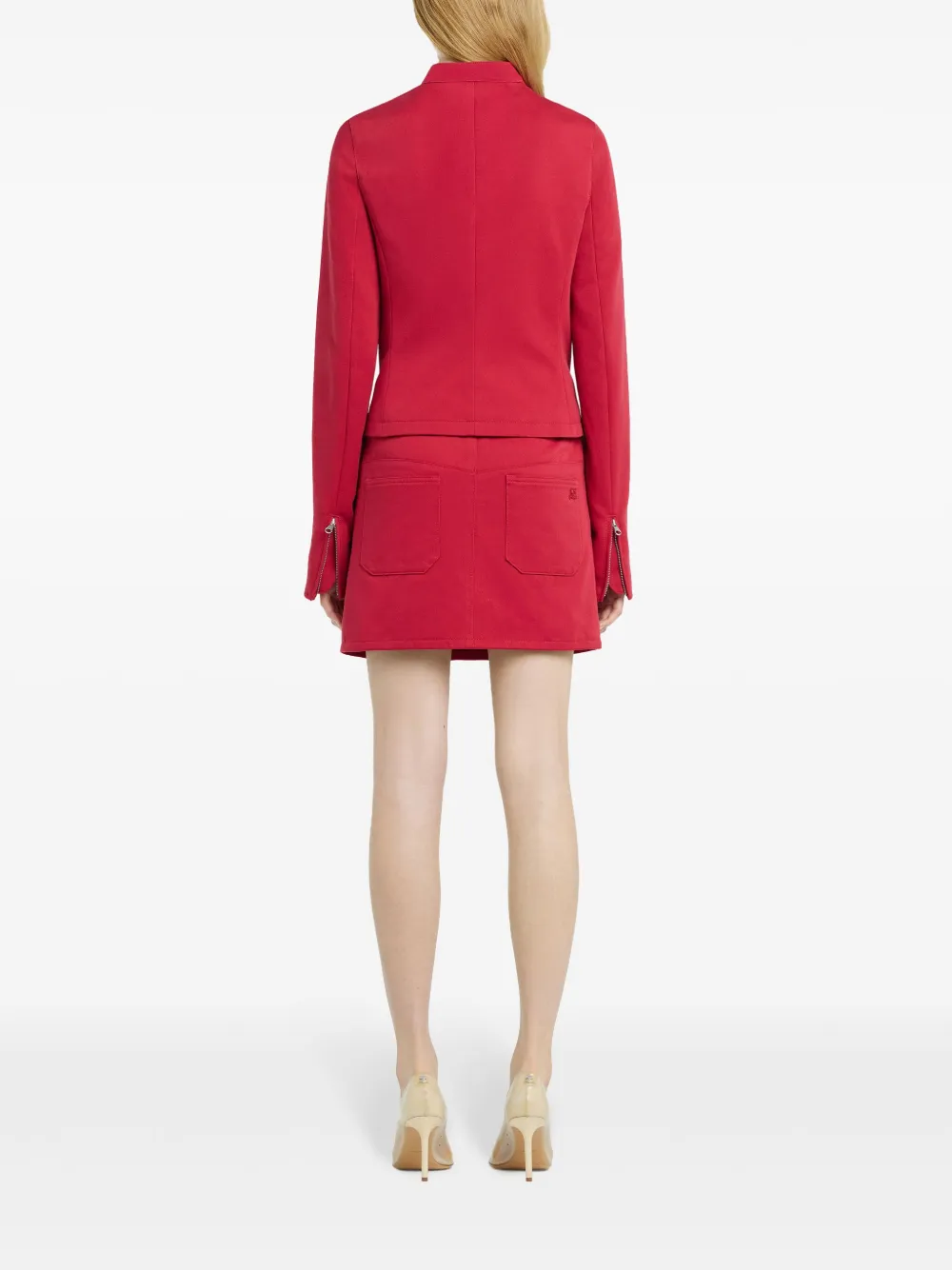 Courrèges Jack met applicatie Rood