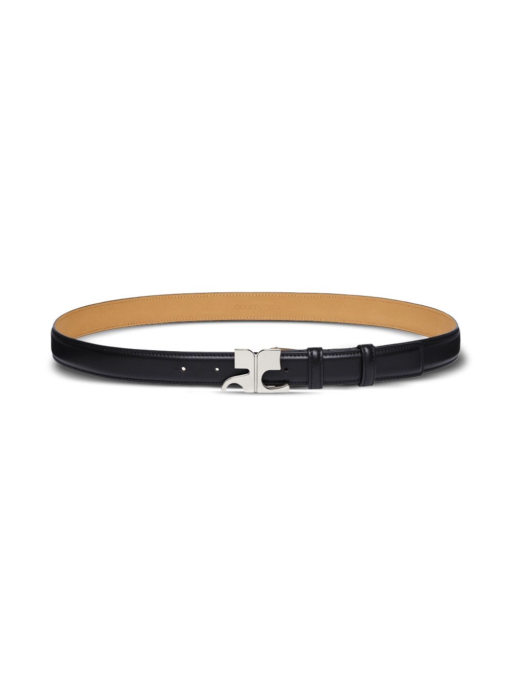 Courrèges AC leren riem - Zwart