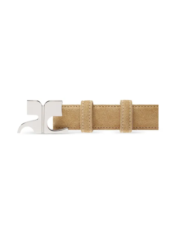 【関税&送料込】Courreges Ac Belt AC GRAINED LEATHER BELT 25MM - courrèges