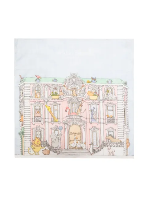 Atelier Choux Monceau Mansion-print blanket (99cm x 95cm)
