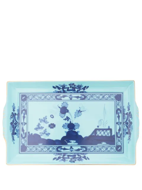 GINORI 1735 bandeja Iris Rectangular de 25cm x 15cm