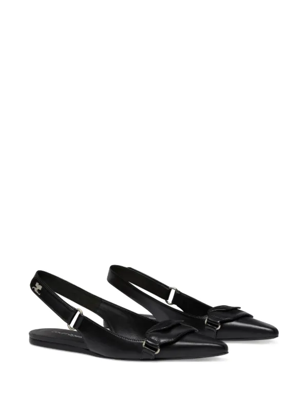 Courrèges Racer Ballet Flats | Black | FARFETCH