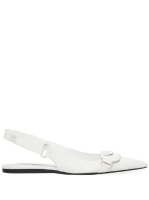 Prada カットアウト フラットシューズ | ホワイト | FARFETCH JP