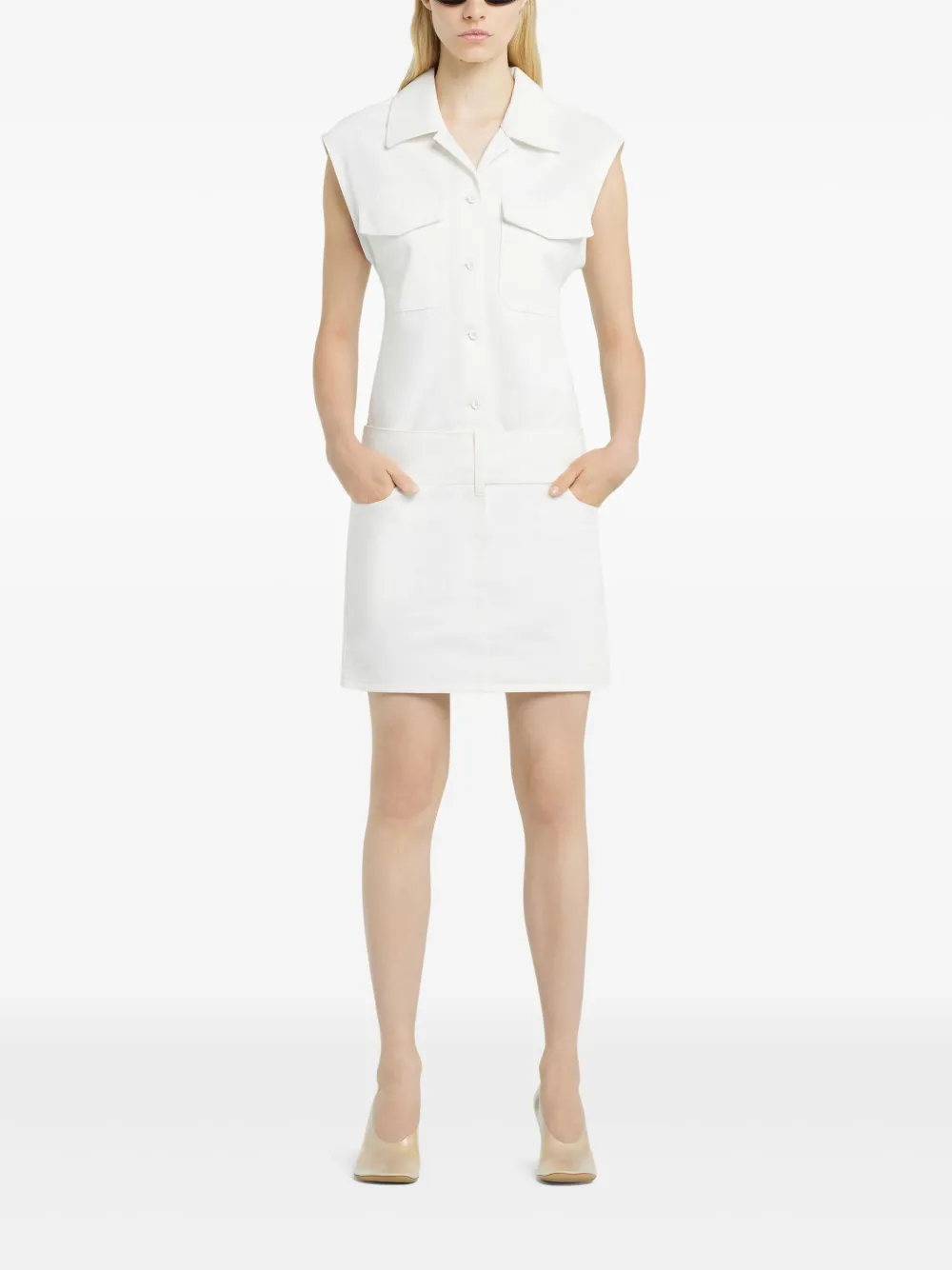 Courrèges Mouwloos blouse - Wit