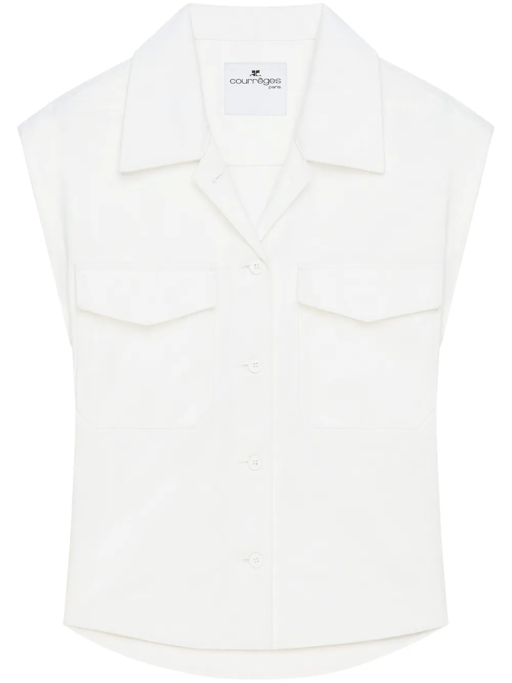 Courrèges Mouwloos blouse Wit