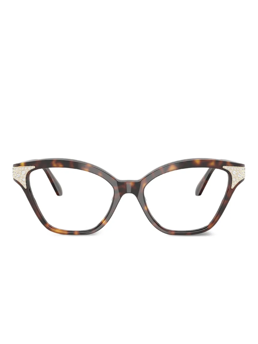 Swarovski Eyewear Occhiali cat-eye con cristalli - Marrone