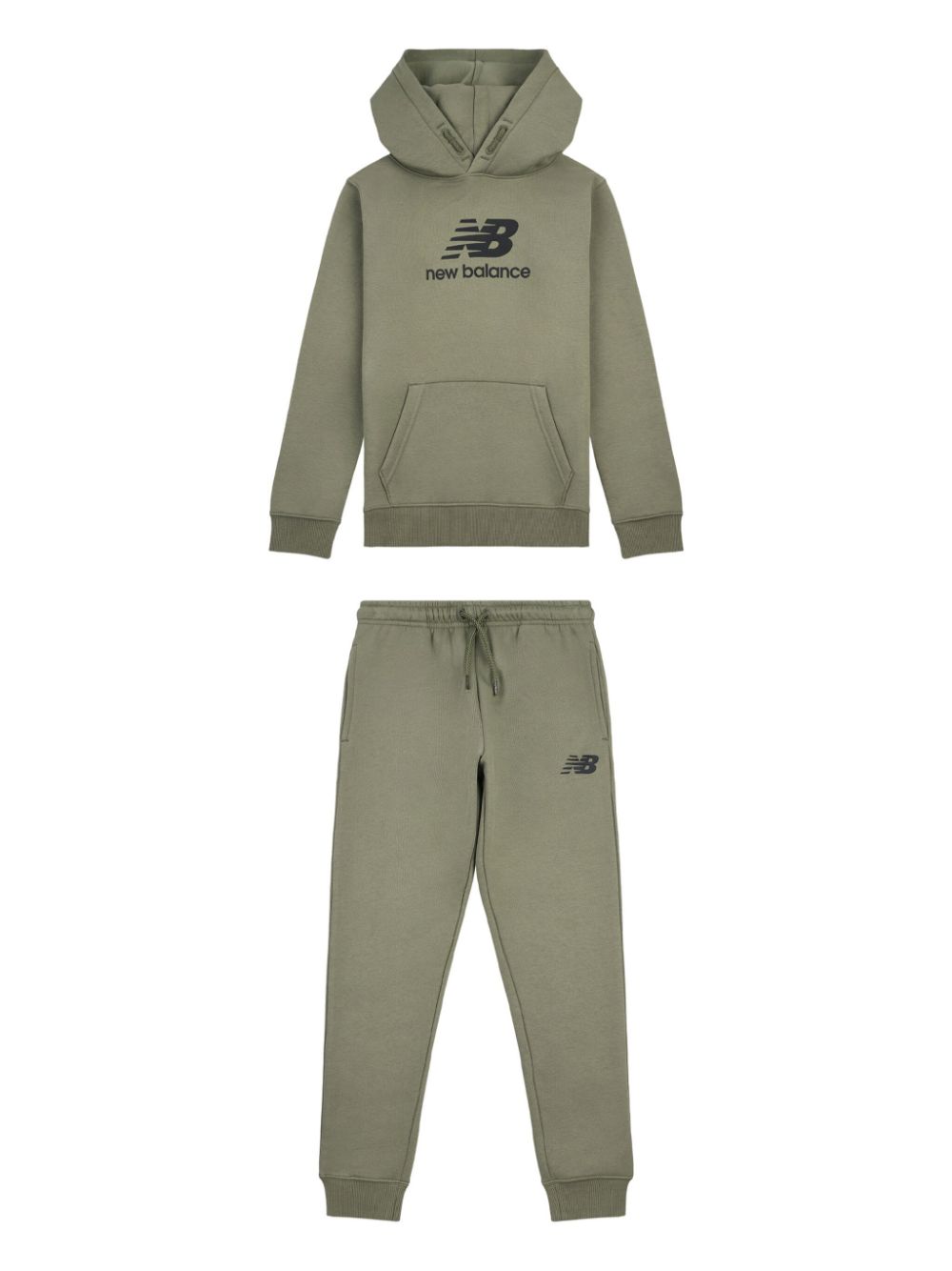 New Balance Kids logo print tracksuit set kids Cotton Polyester 4 yrs Green