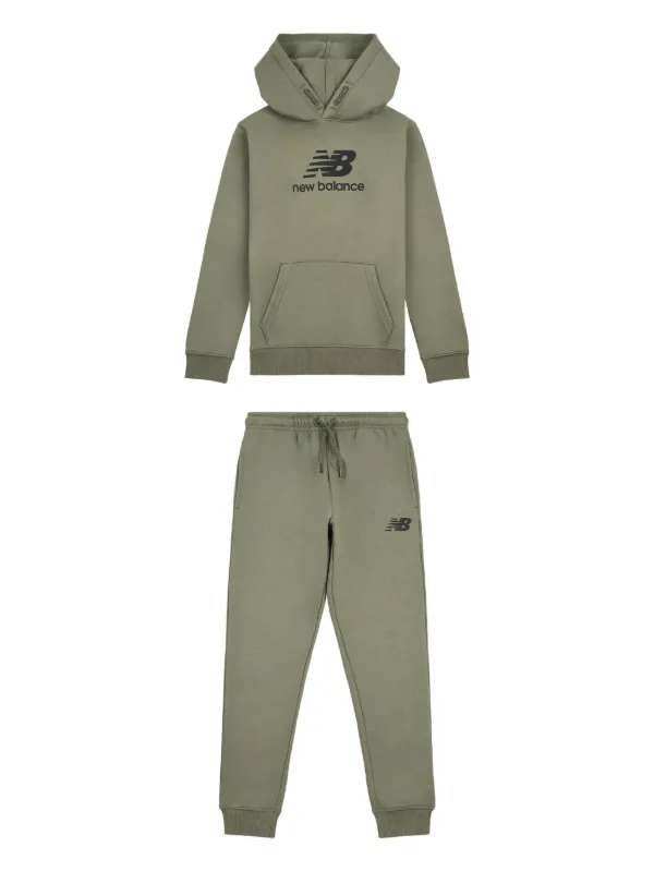 New Balance Kids logo print Tracksuit Set Green