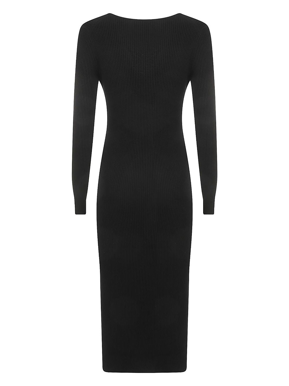 P.A.R.O.S.H. ribbed-knit midi dress - Zwart