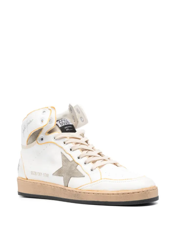 【Golden Goose】Printed Brown Star Sneakers - White Golden Goose - Super-Star Light Brown Snake Print Low Top
