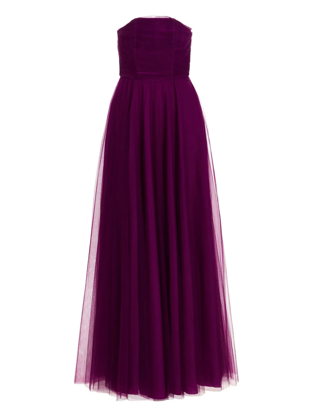 strapless tulle dress