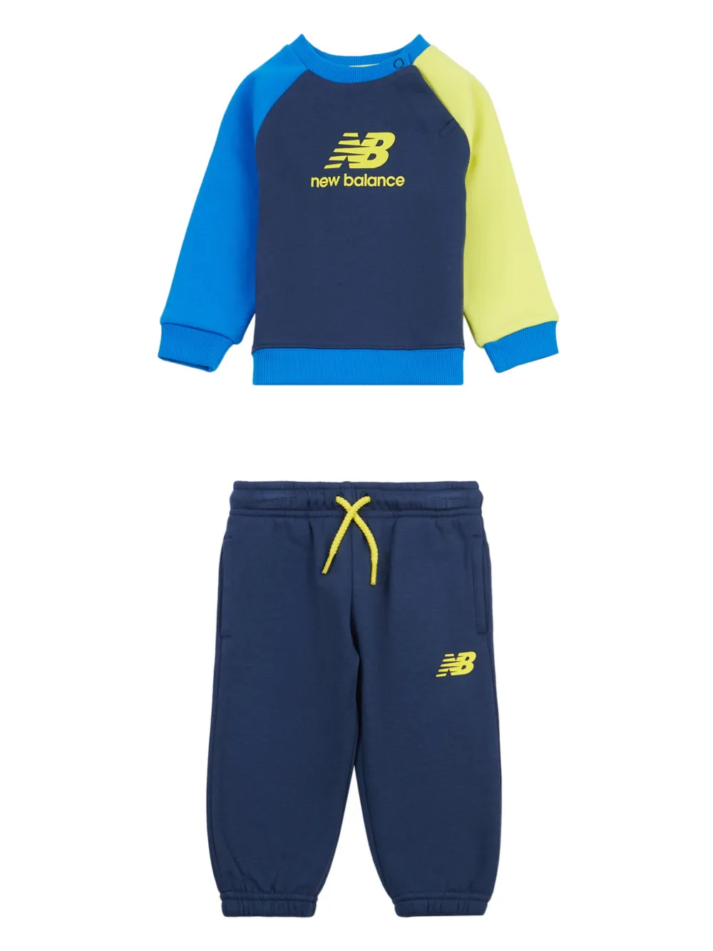 New Balance Kids Trainingspak met colourblocking Blauw