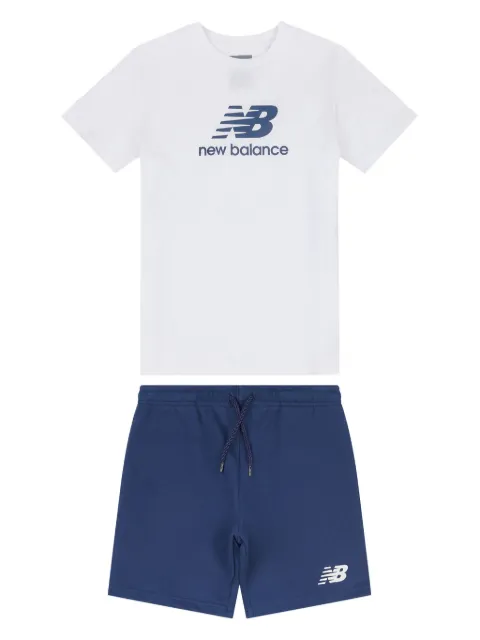 New Balance Kids logo-print shorts set