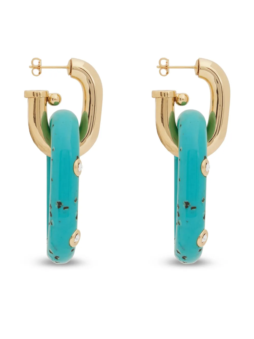 Rabanne Xl Link Earrings In Blue