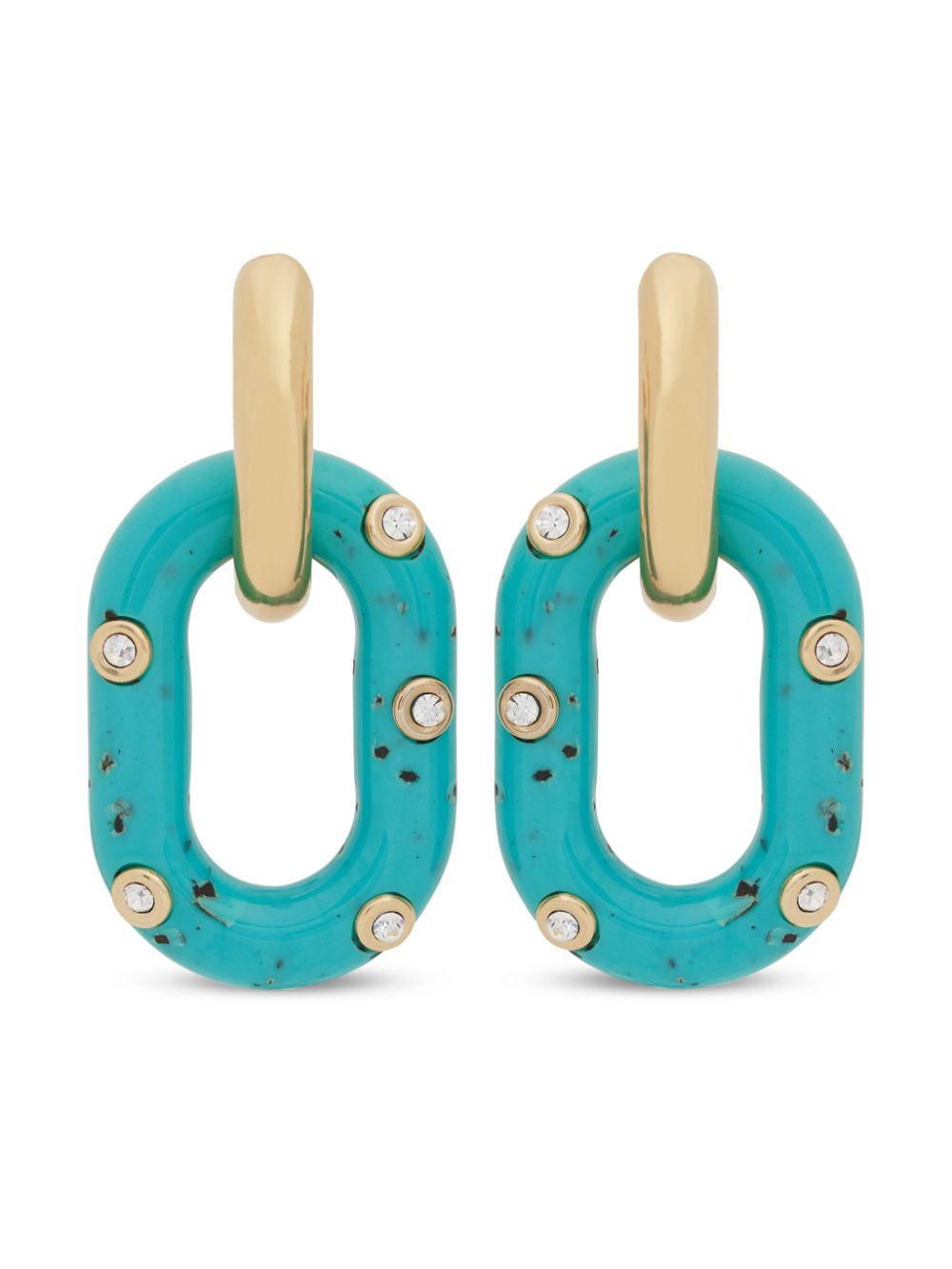 Rabanne XL Link earrings - Blue