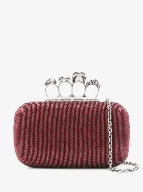 Alexander McQueen Pre-Owned Four Ring Beaded clutch bag