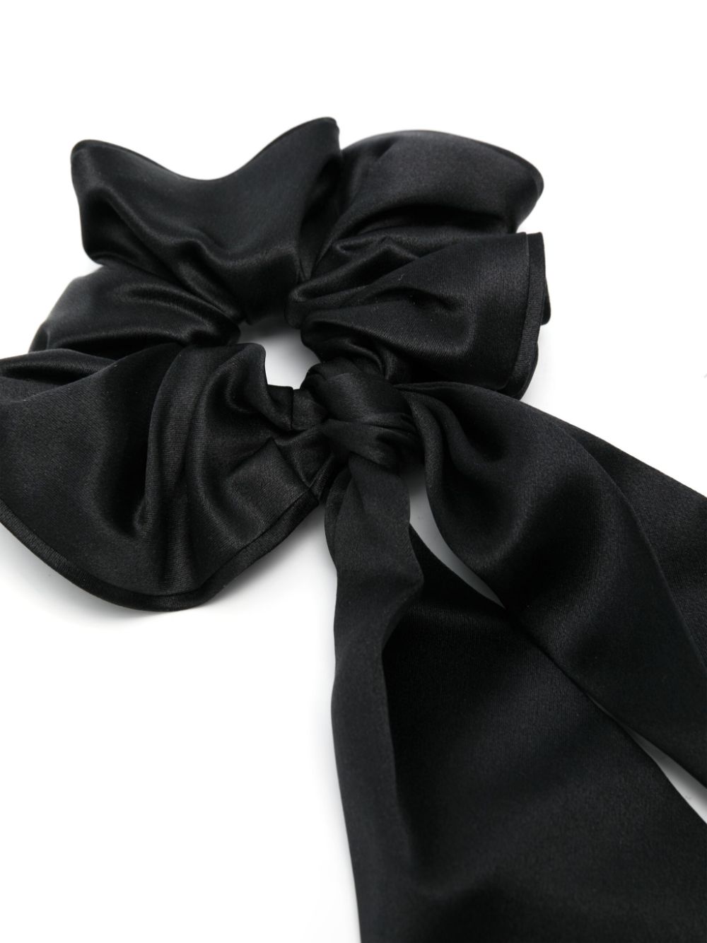 Saint Laurent Pre-Owned Satijnen scrunchie - Zwart