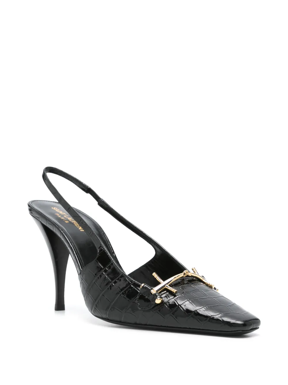 Saint Laurent Pre-Owned Tom slingback pumps - Zwart