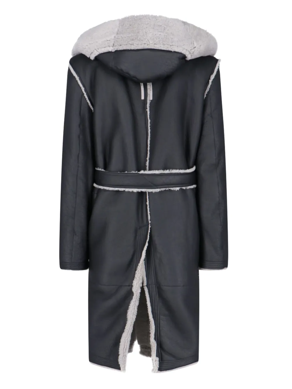 Rick Owens belted coat - Black