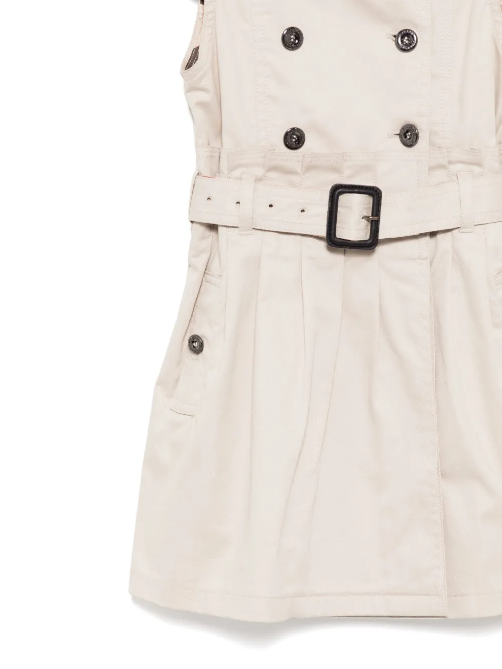 Burberry Kids Jurk met dubbele rij knopen Beige