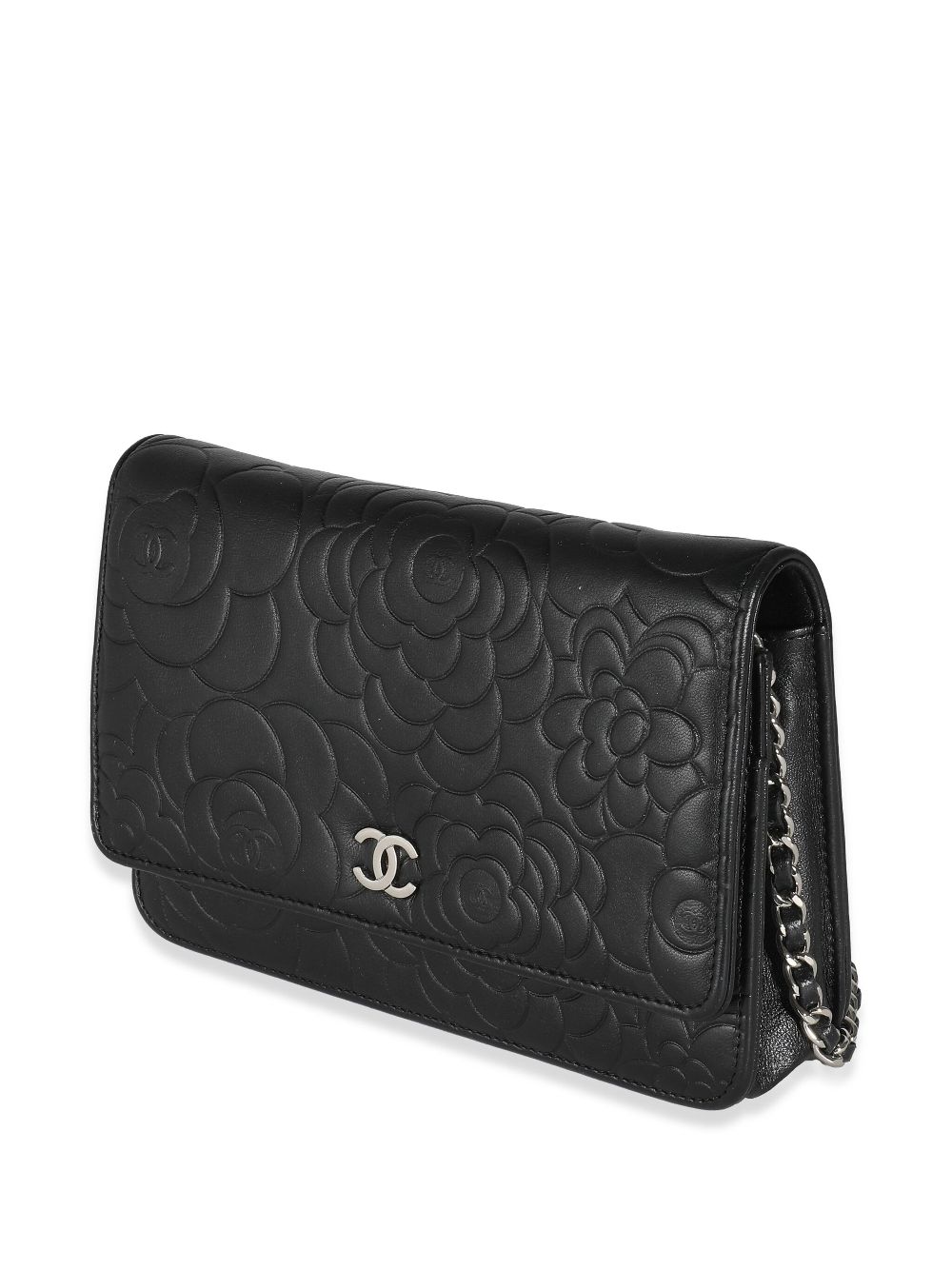 Cheap HOT SALE CHANEL 2014 Camelia-embossed wallet-on-chain Women