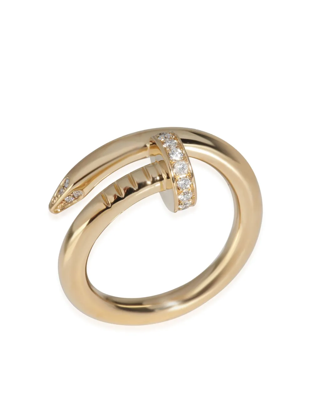 Pre-owned Cartier 18kt Yellow Gold Juste Un Clou Diamond Ring In 金色
