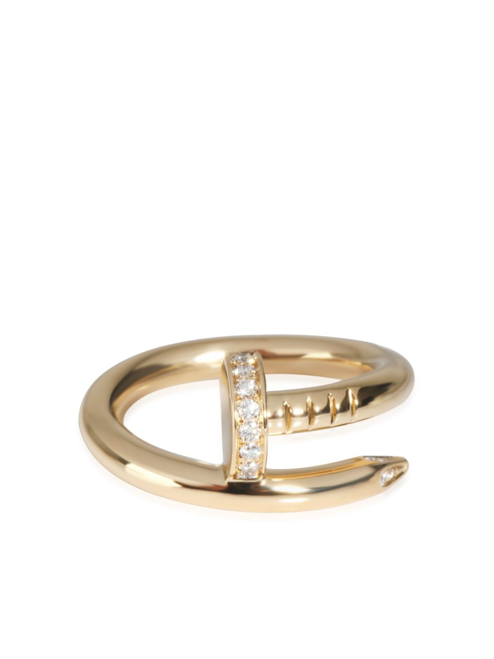 Pre-owned Cartier  18kt Yellow Gold Juste Un Clou Diamond Ring In 金色