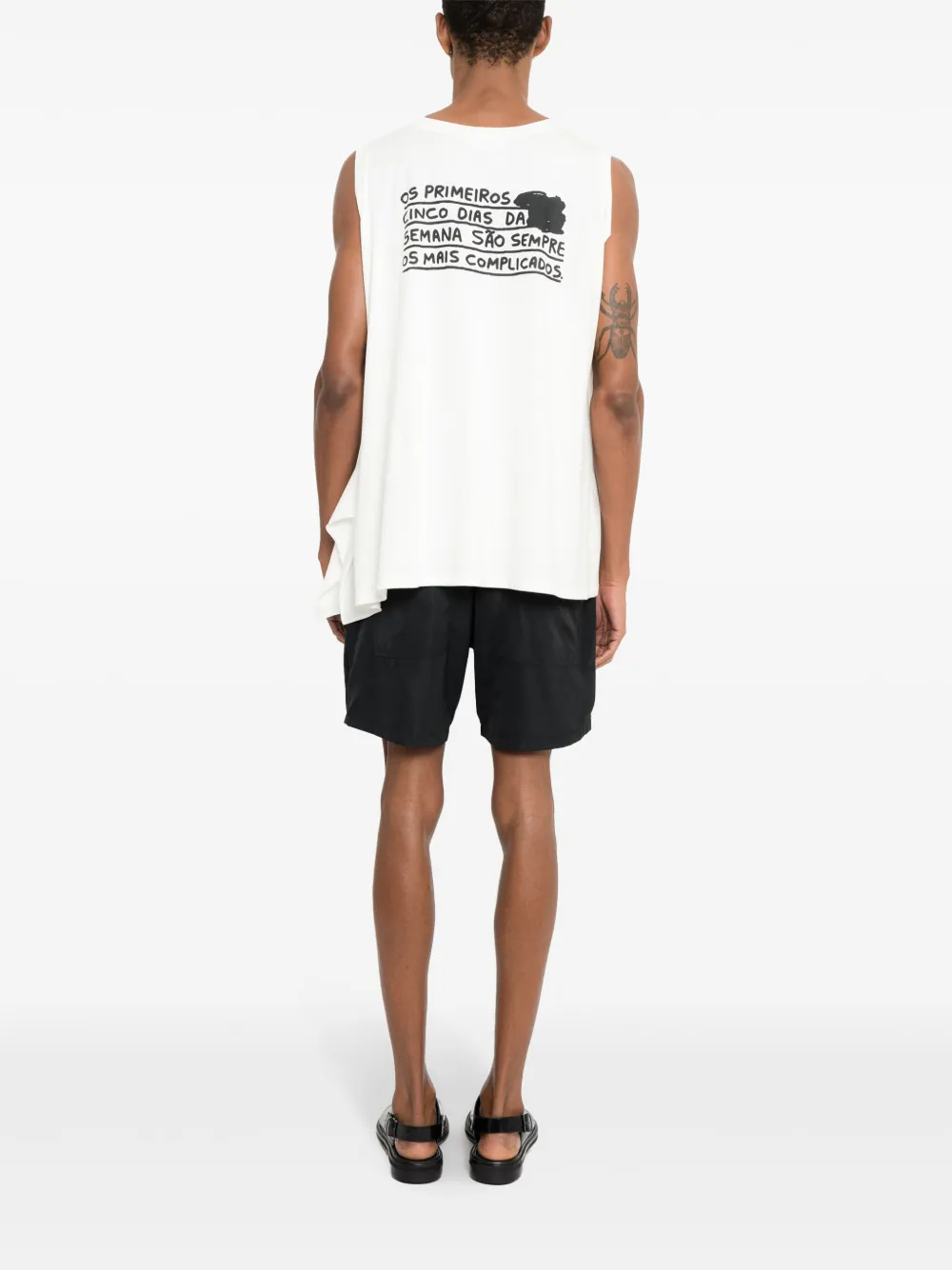 Uma | Raquel Davidowicz Tanktop met tekst Wit