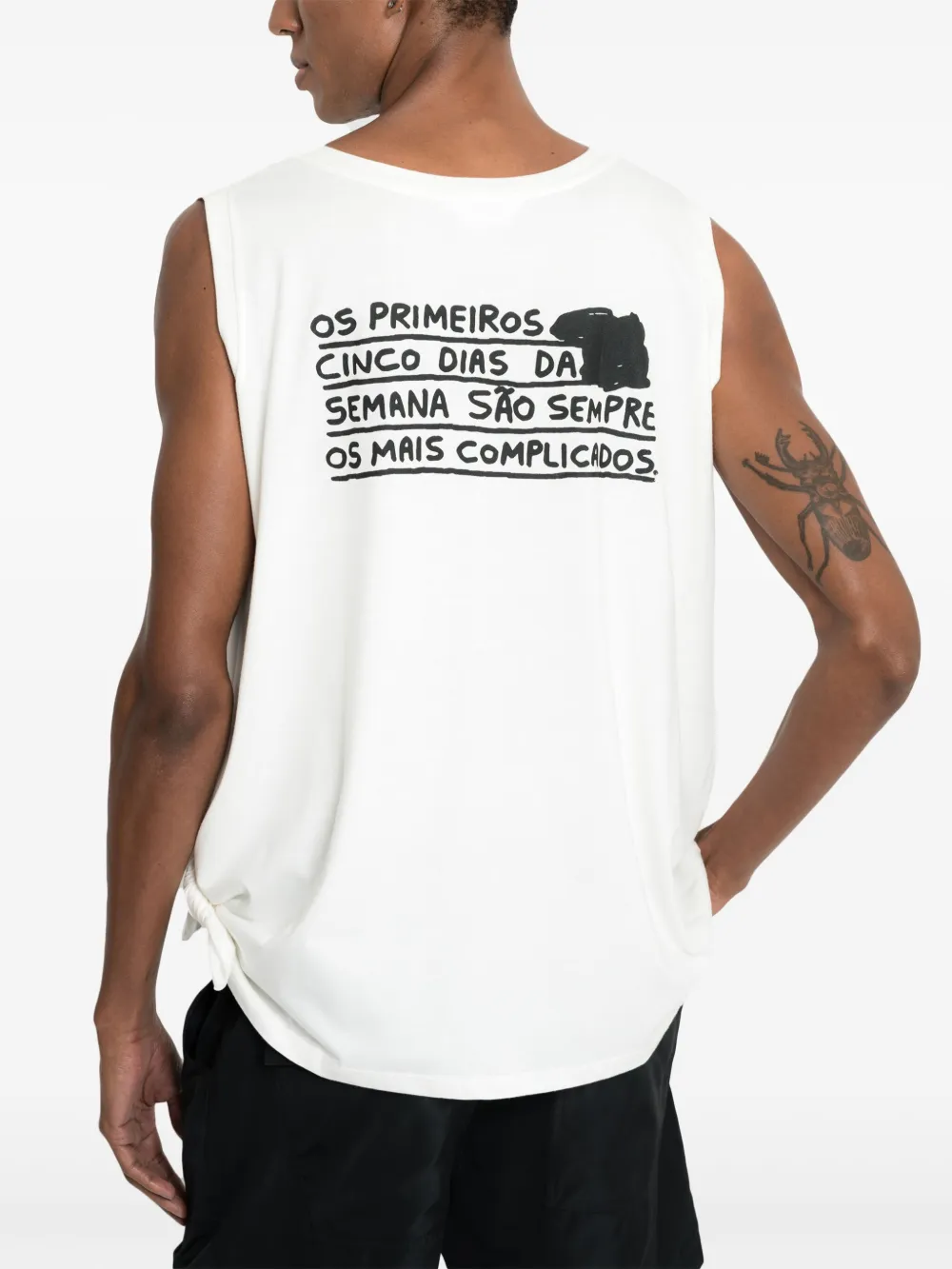 Uma | Raquel Davidowicz Tanktop met tekst Wit