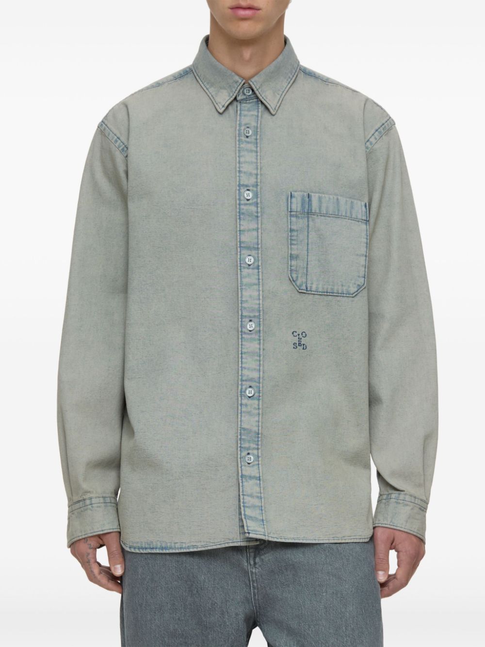 Closed Formal Army shirt - Zwart