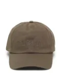 Closed logo-embroidered cap - Brown