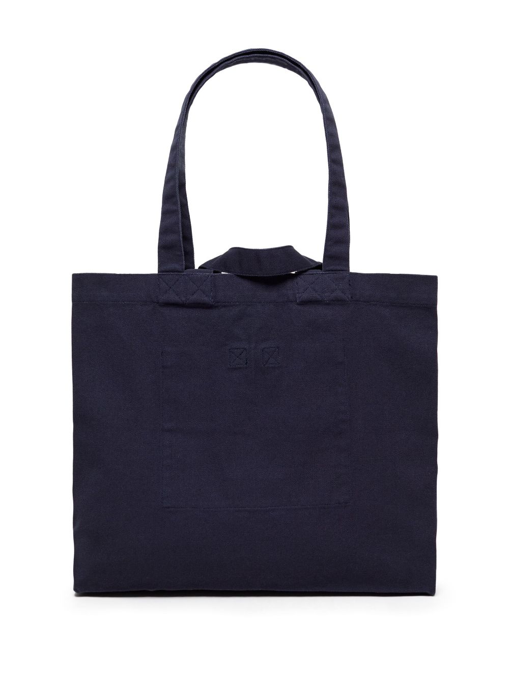 Closed slogan-print tote bag - Blue