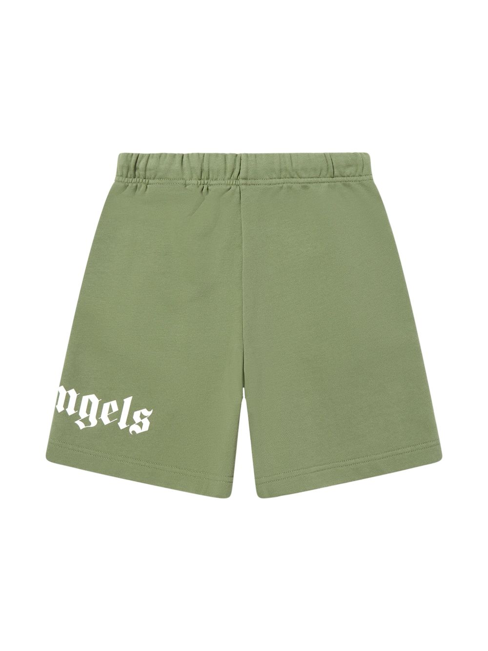 Palm Angels Kids logo-print track shorts - Green