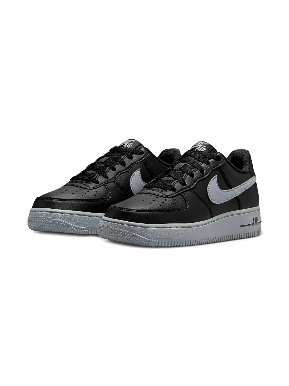 Nike Kids Air Force 1 Low "Black Wolf Grey" sneakers