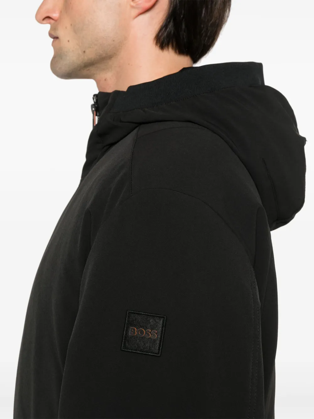 BOSS Gewatteerd jack Zwart