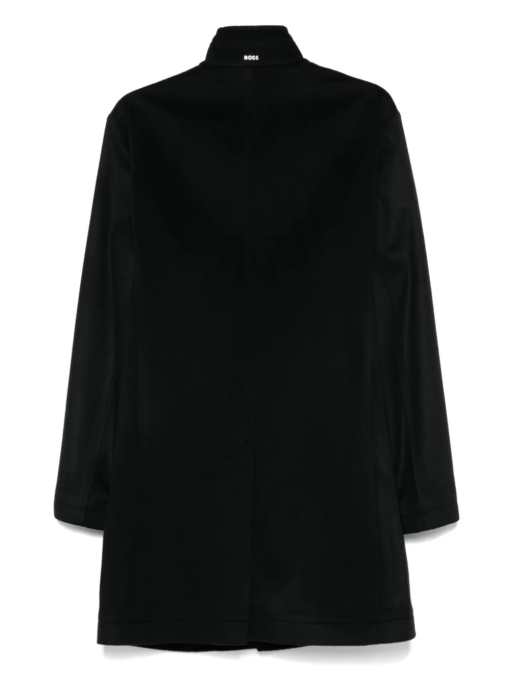BOSS single-breasted coat - Zwart