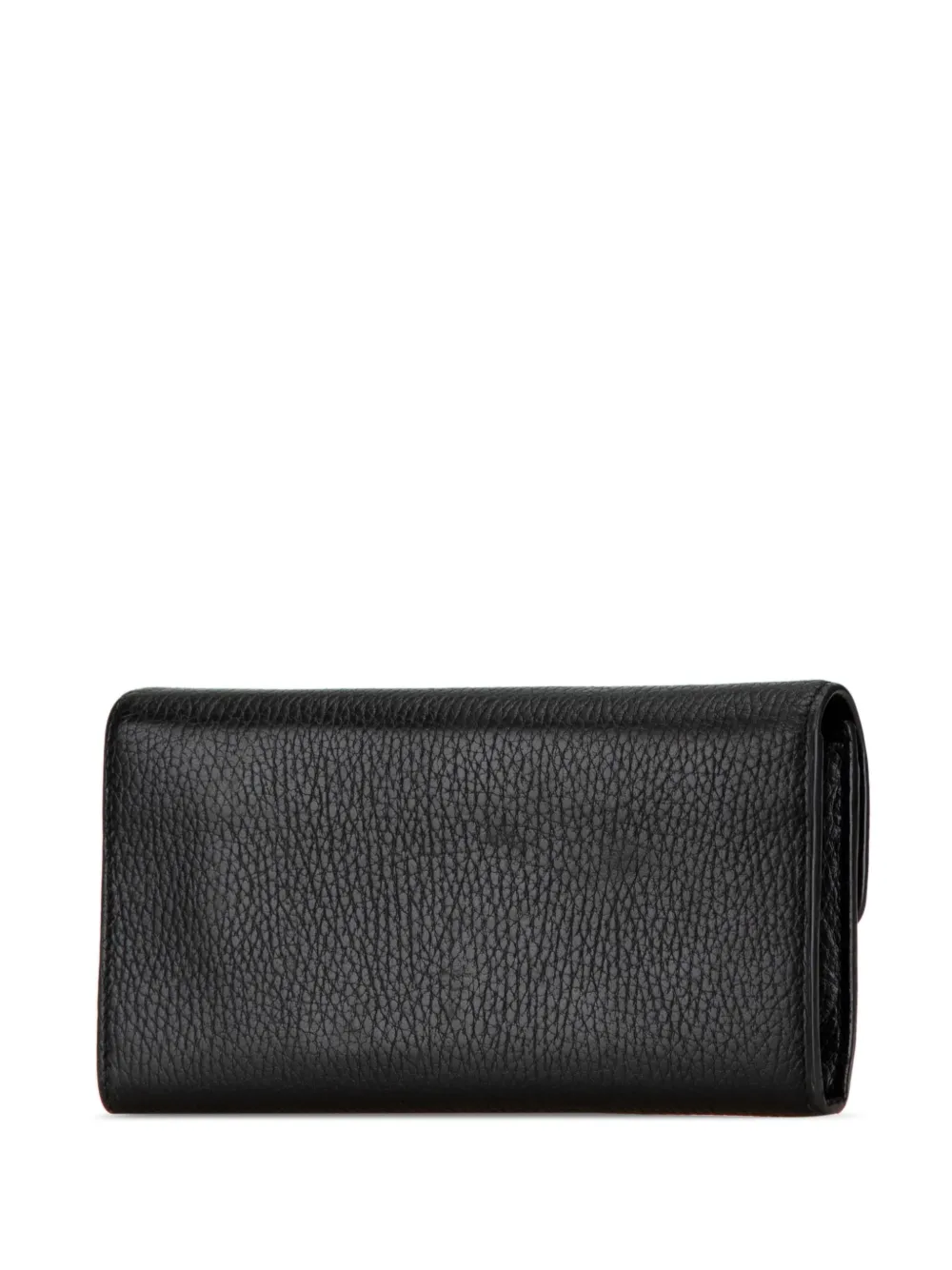 Gucci Pre-Owned 2016-2024 Leather Interlocking G Continental Wallet long wallets - Zwart