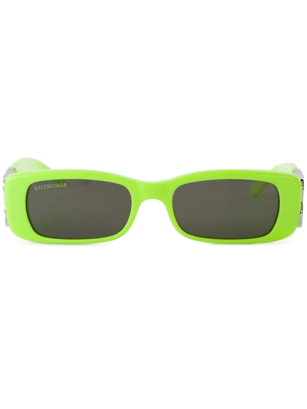 Balenciaga Eyewear Zonnebril met logoplakkaat Groen