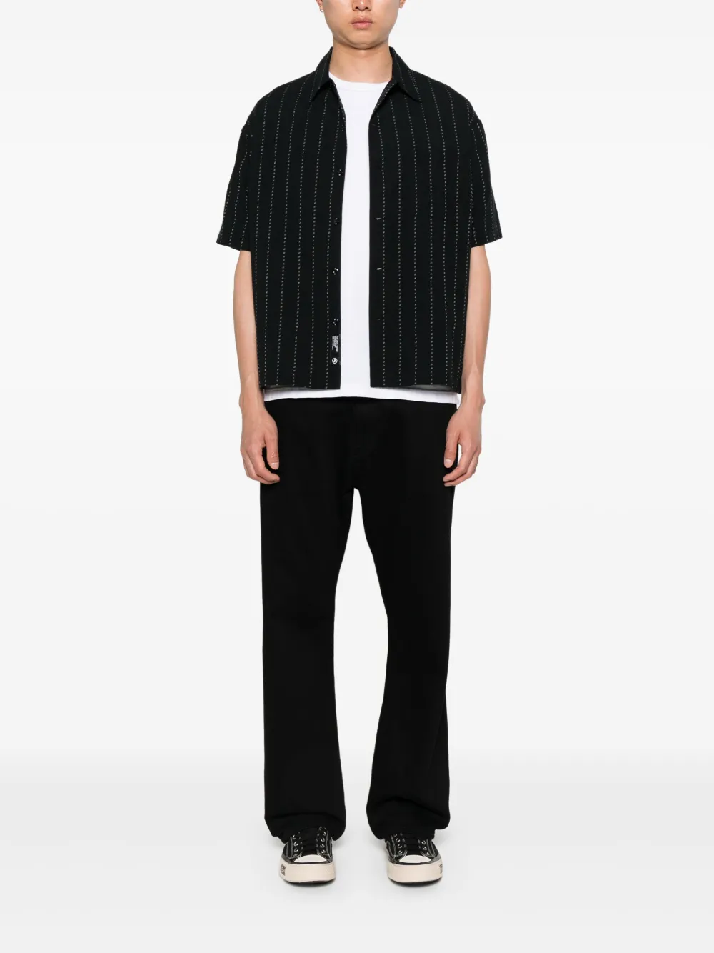 Neighborhood Dobby short sleeve shirt - Zwart