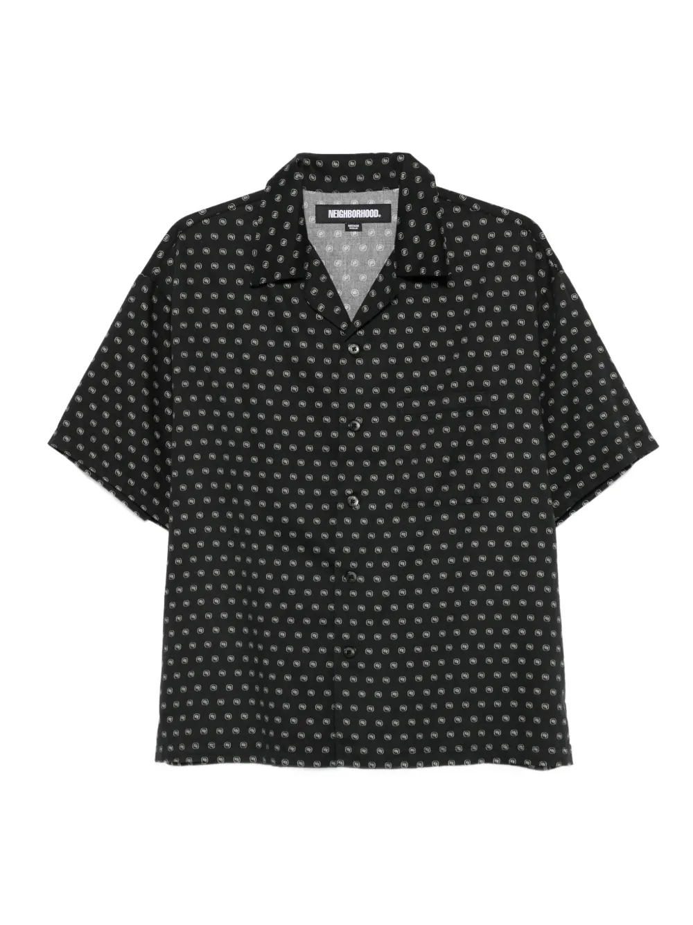 monogram-pattern shirt