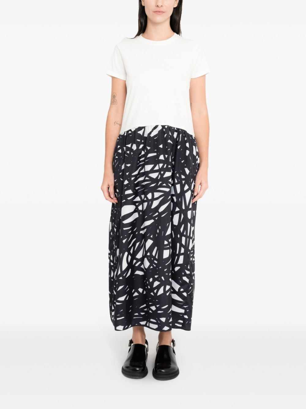 Uma | Raquel Davidowicz Maxi-jurk met print - Zwart