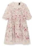 NEEDLE & THREAD KIDS floral embroidery dress - Neutrals