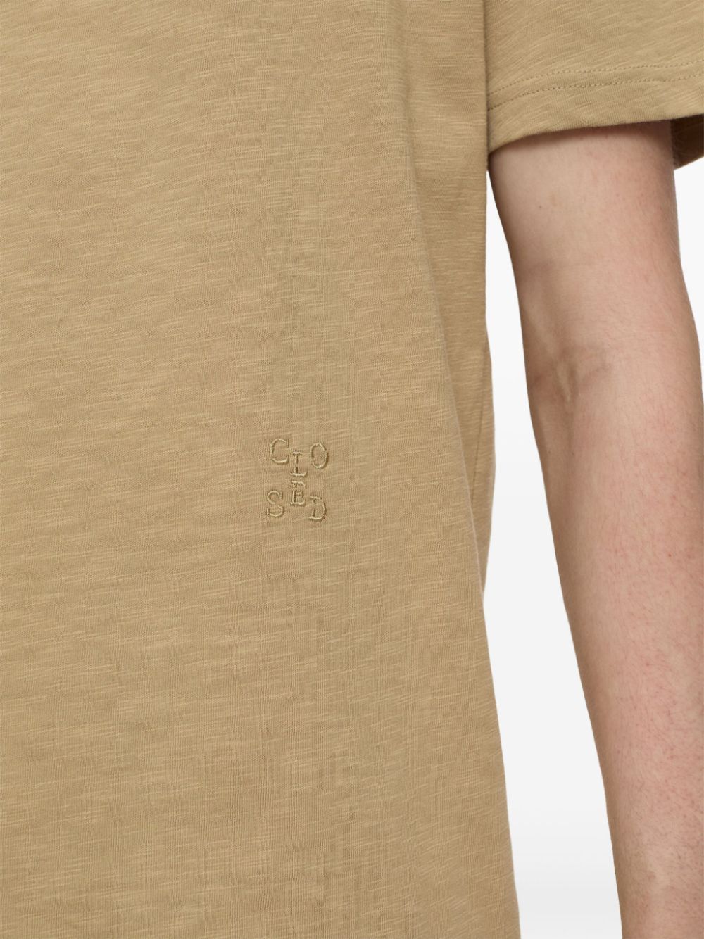 Closed logo-embroidered T-shirt Beige