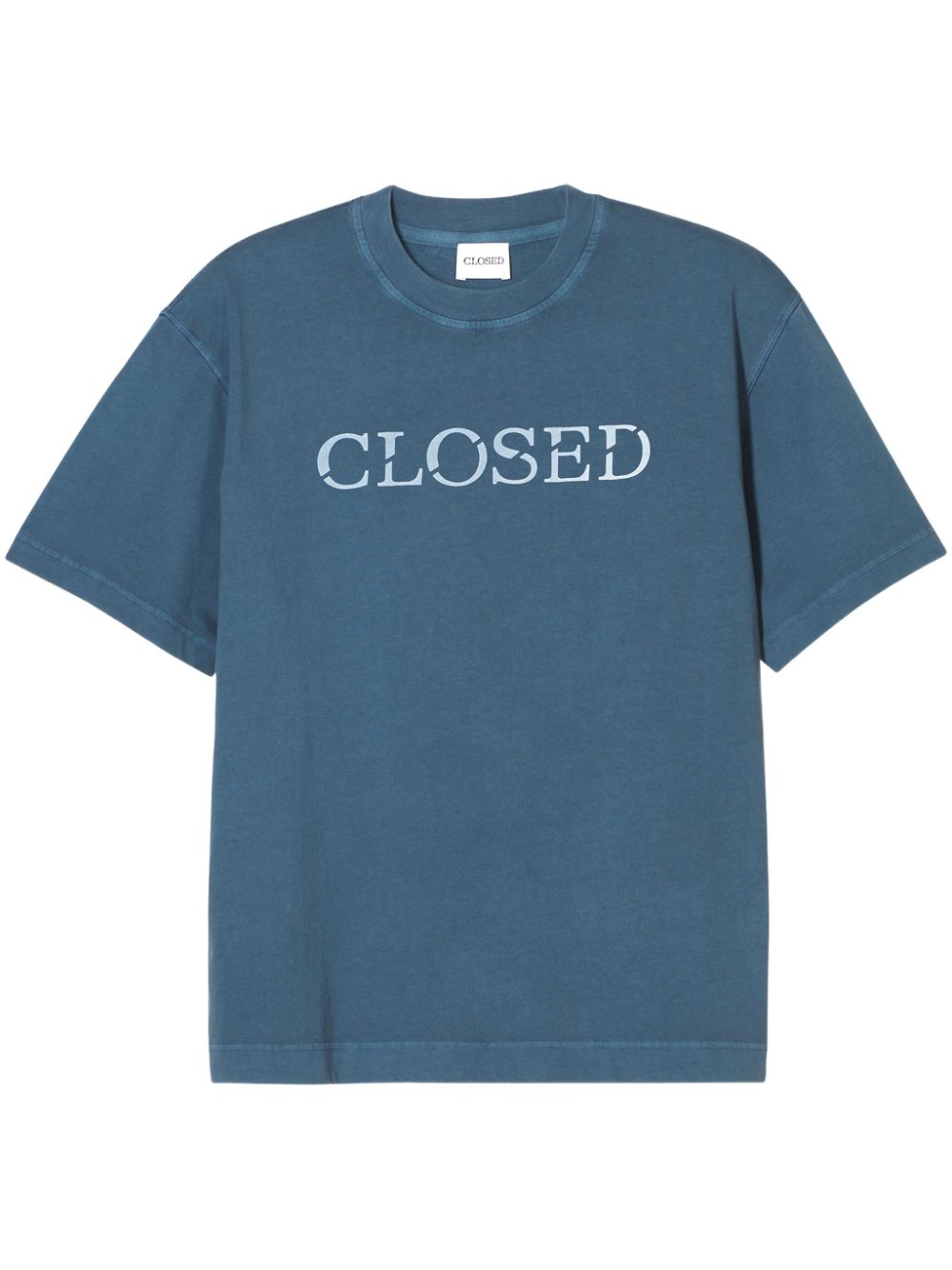 Closed logo-print T-shirt Blauw