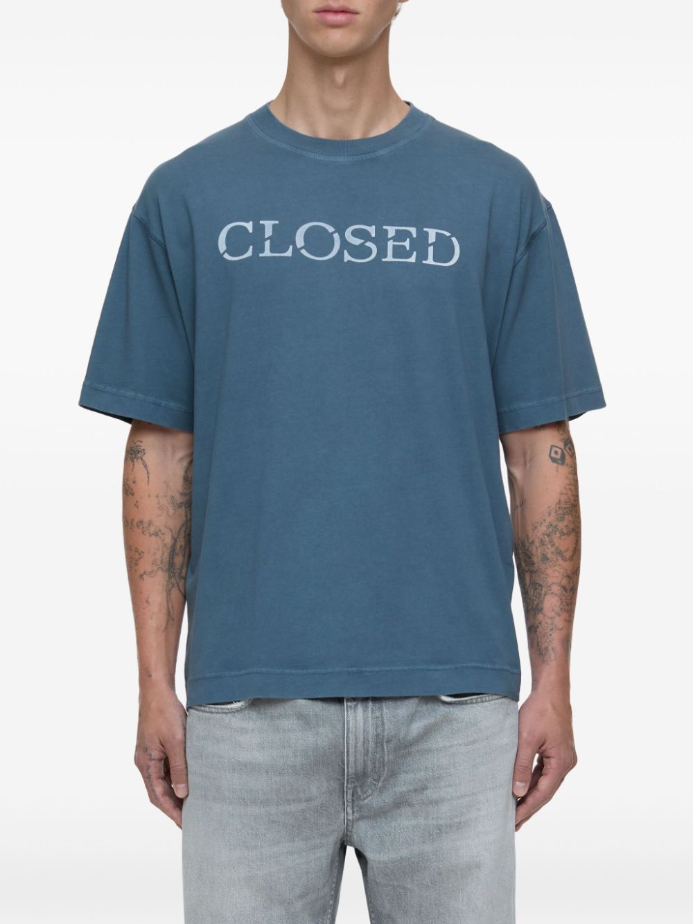 Closed logo-print T-shirt - Blauw