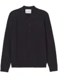 Closed knitted polo shirt - Black