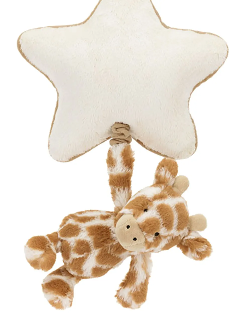 Jellycat Bashful Giraffe muzikale trekkoord Wit