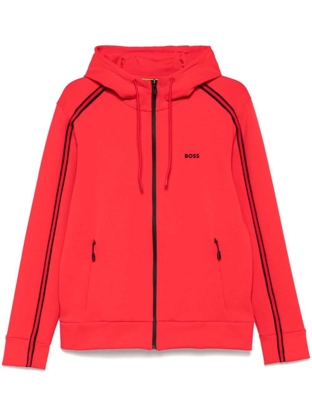 BOSS stripe-detail hoodie - Red